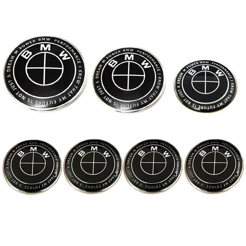 BMW Auto-Embleme in Schwarz für Motorhaube, Lenkrad und Felgenkappen für Modelle G01 G20 X3 X5 F30 E36 F20 E46 X6 M4 E60 E93 E87 - Bild 3