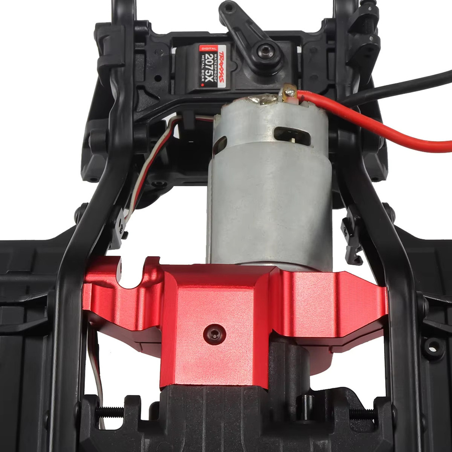 MALOM RC Motorplatte Obere Stirnradabdeckung, 1:10, Metall, Rot - Bild 2