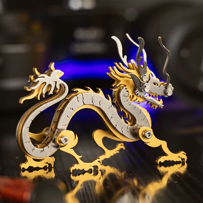 MOKR Drachen, 3D Metall-Puzzle, Fantasy, Schwarz - Bild 2
