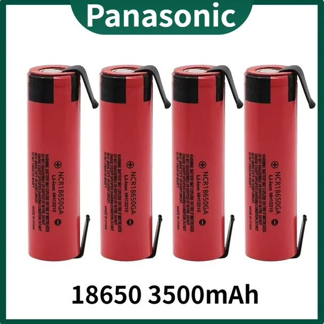 Panasonic 18650GA Lithium-Ionen Akku 3500mAh 3,7V mit 20A Entladestrom in Rot - Bild 1