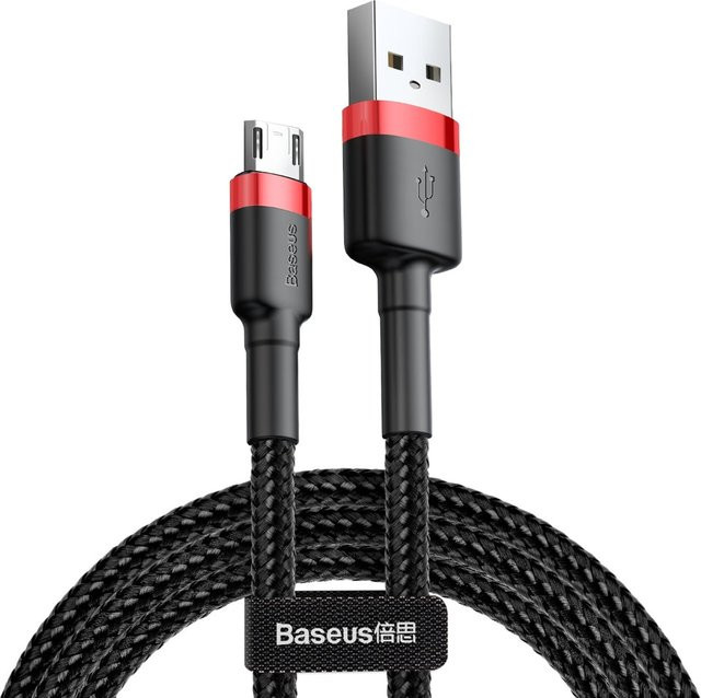 Baseus Cafule USB-A auf microUSB Daten- und Ladekabel, 18W, Rot, Länge: 2 m - Bild 1