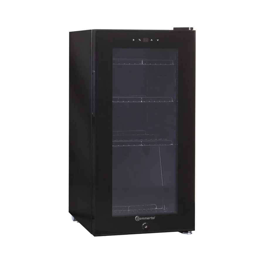 Sommertal Getränkekühlschrank GK 50 Schwarz mit LED, Touchscreen und Schloss, 50 l - Bild 3