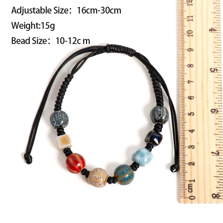 Armband Keramik, Bunt, Perle, Unisex, Boho-Stil - Bild 6
