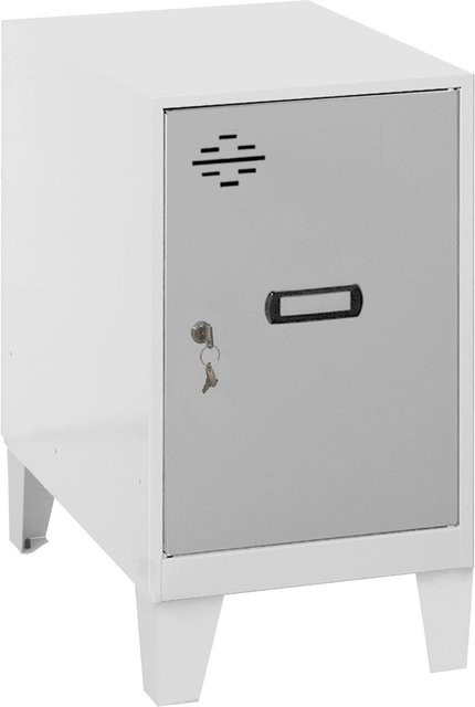 PROREGAL Schließfachwürfel AMEGO Spind mit Standfüßen, Farbe Grau-Weiß, H x B x T: 57,5 x 40 x 50 cm - Bild 1