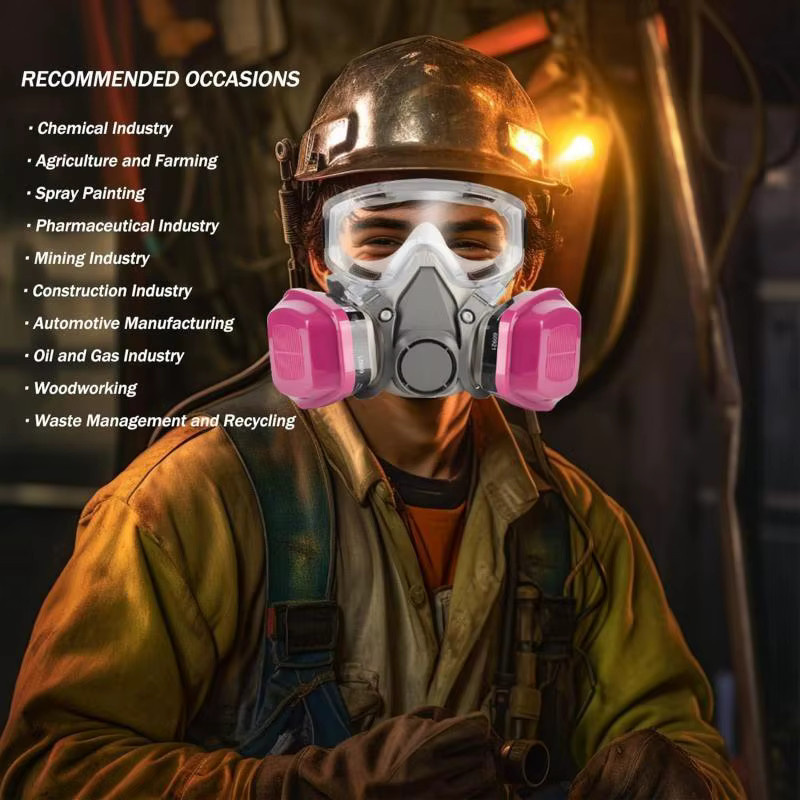 6200 Atemschutzmaske Halbmaske zum Schutz vor Staub, Gas und organischen Dämpfen für Malerarbeiten und Sprühen - Bild 6