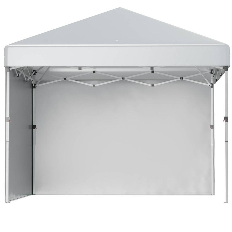 Outsunny Faltpavillon aus Stahl in Hellgrau, B/H/L: 297 x 274 x 297 cm - Bild 2