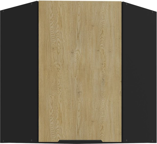 Küchen Eckhängeschrank CREMONA Eiche hell B/T: 60 x 60 cm - Bild 1