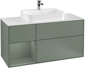 V&B Waschtischunterschrank Finion mit Wandbeleuchtung, lackiert, Breite: 120 cm, Tiefe: 50,1 cm, Höhe: 50,1 cm - Bild 1