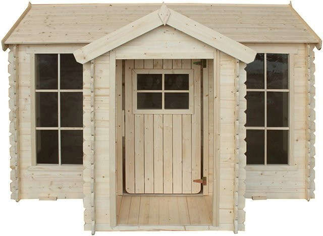 Timbela Kinderspielhaus aus Holz im Villa-Design mit Boden M520 - Bild 1