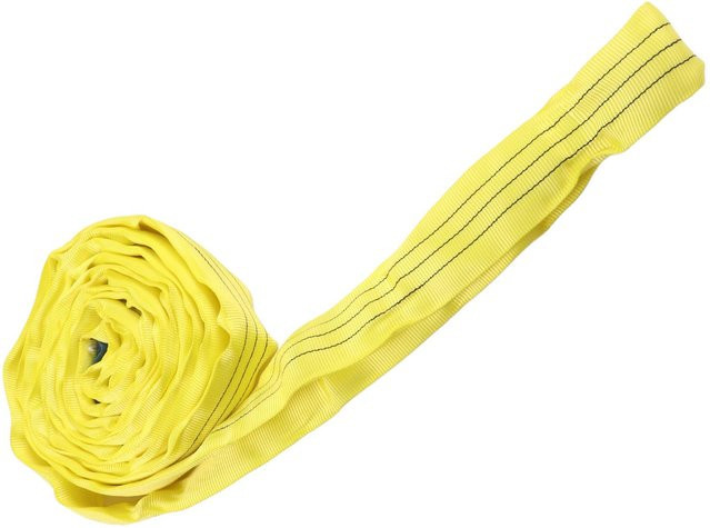 Aimo Hebegurt aus Polyester mit doppelter Öse und Schnalle, 3 Meter Länge, 3t Tragkraft, Gelb - Bild 1
