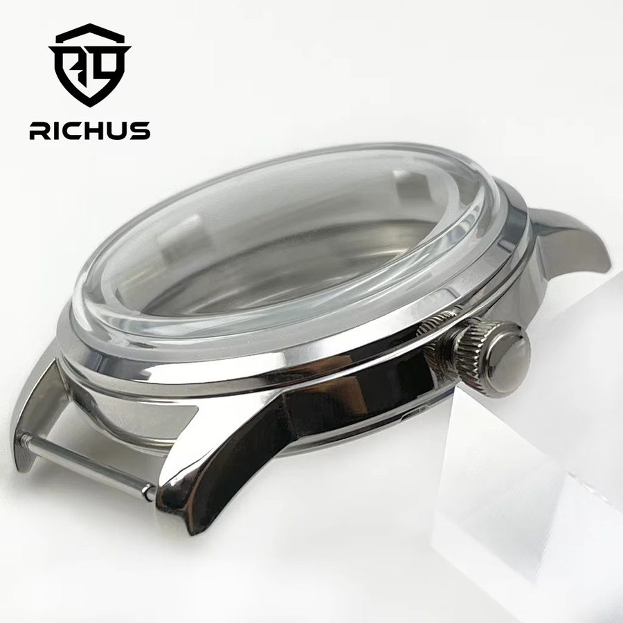 RICHUS Uhrengehäuse, 40 mm, Silber, Gewölbtes Glas, Uhrenzubehör - Bild 2
