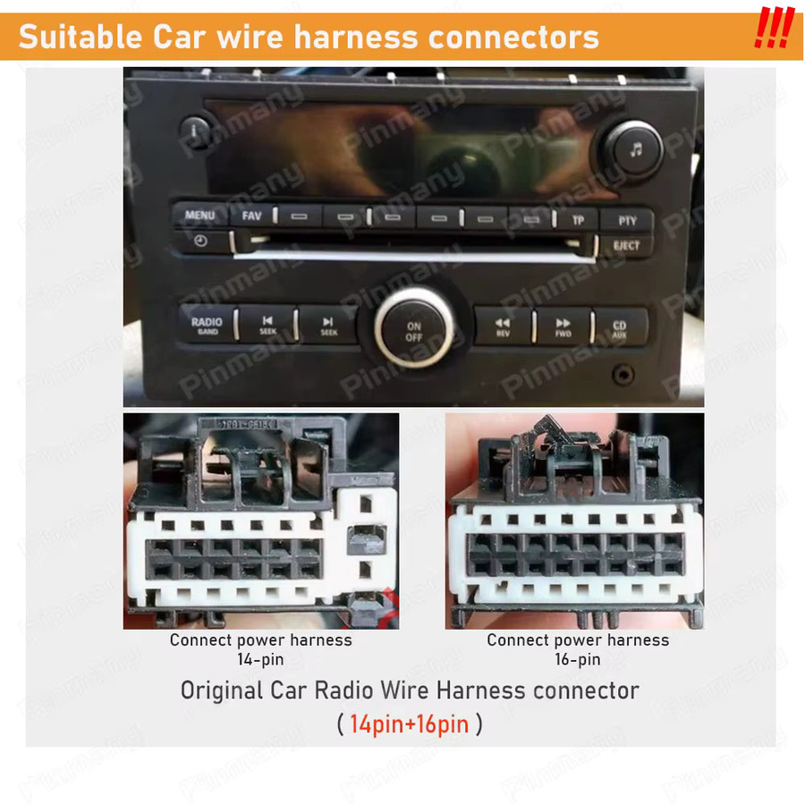 Hiworld CAN Bus Decoder Kabelbaum Adapter SAC1 für SAAB 9-3 zur Installation von Android Radio Autoradios - Bild 3