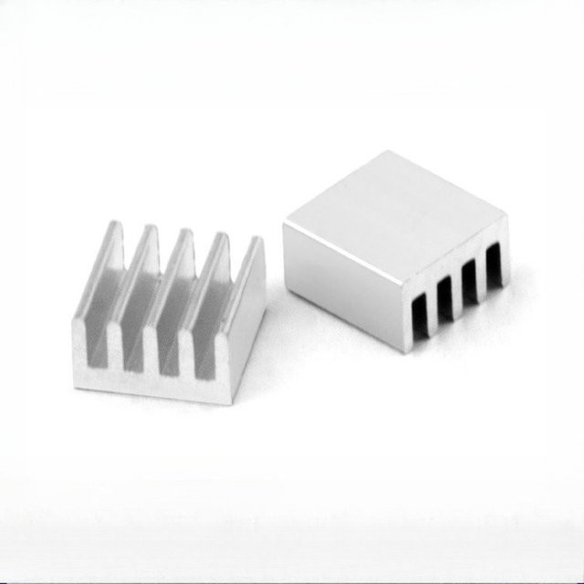 50 Stück FTBTOC Profil-Aluminiumkühler in Silber, B/T/H: 8,8 x 8,8 x 0,5 cm, passiv für elektronische Chips und LED-Kühlung sowie IC-3D-Drucker - Bild 1