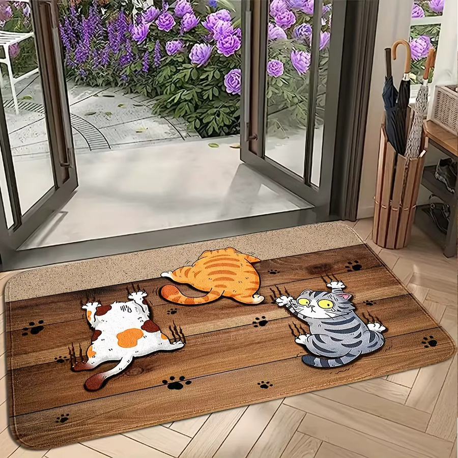 VIKAMA Haustierteppich als saugfähige und rutschfeste Bodenmatte für Katzen und Hunde, Mehrfarbig, B/T: 80 x 50 cm - Bild 2