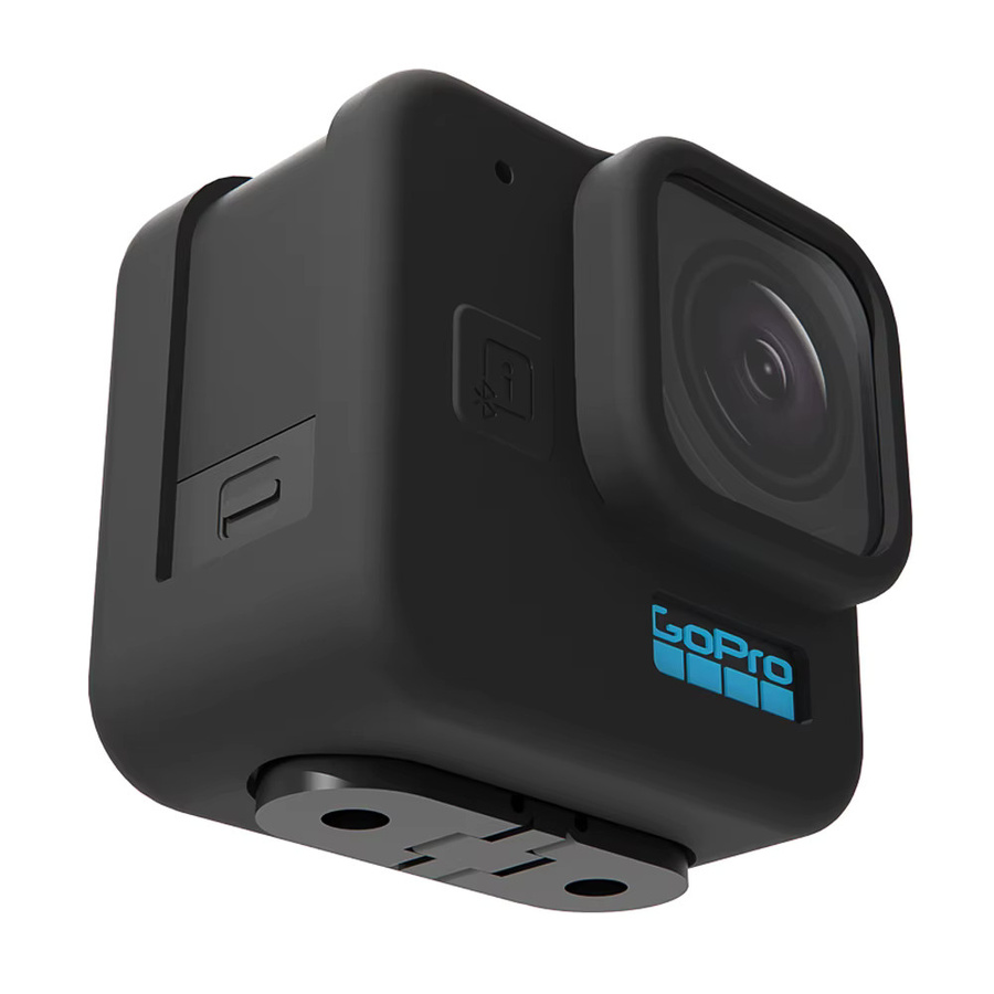 Schutzhülle aus Silikon und Objektivschutz aus gehärtetem Glas für GoPro Hero 11 Mini in Schwarz - Bild 2