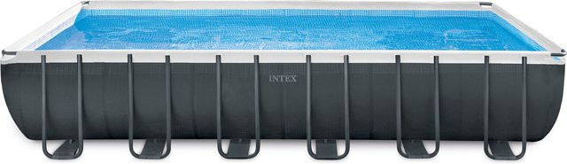 Intex Frame Swimming Pool Set Ultra Quadra XTR, anthrazit, B/L/H: 366 x 732 x 132 cm, inklusive Sandfilteranlage - Bild 1