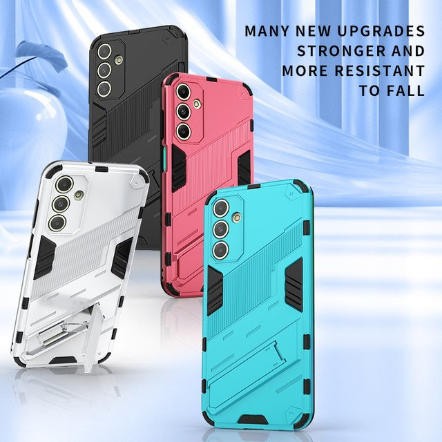 Solid Armor Cyber stoßfeste Schutzhülle mit Ständer Halterung für Samsung Galaxy A56 A36 A55 A35 A14 A54 A34 A15 A53 S24 S23 FE in Rot - Bild 1