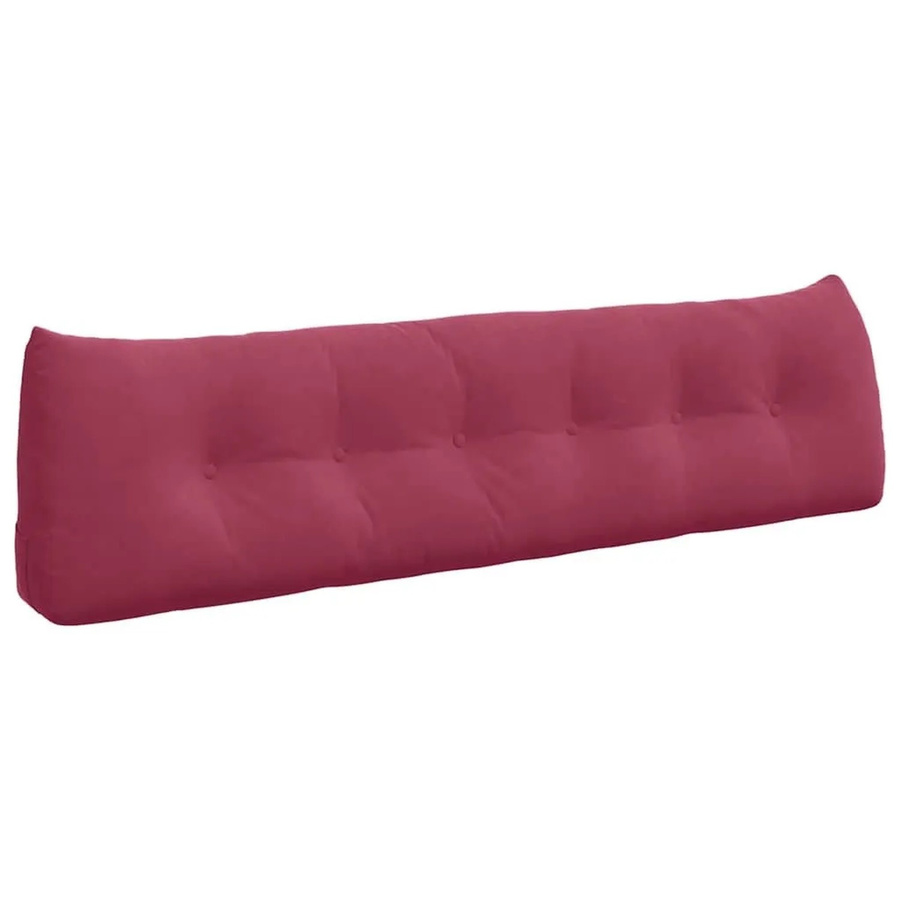 vidaXL Rückenkissen aus Samt in Rot, B/H/T: 180 x 50 x 24 cm - Bild 2