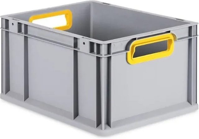PROREGAL Eurobox Nextgen Color Transportbox mit Griffen, Gelb, H x B x T: 22 x 30 x 40 cm, 20 Liter - Bild 1