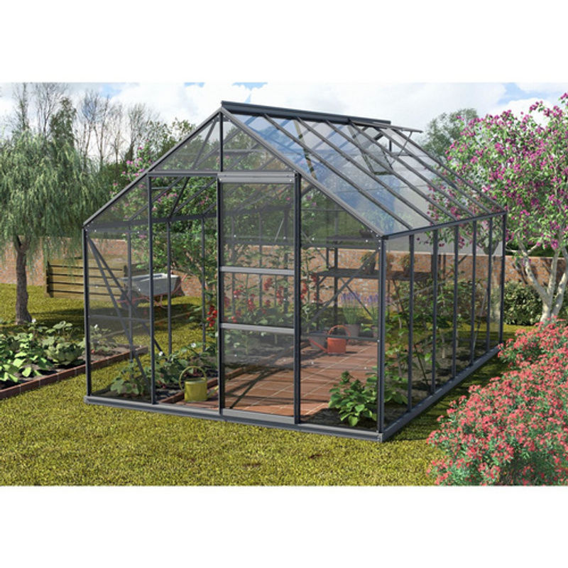 VITAVIA Gewächshaus Merkur mit 9,9 m² aus Aluminium und ESG Glas in Grau - Bild 3