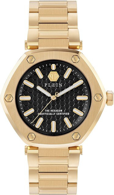 Philipp Plein Damenuhr, Quarz, Edelstahl, Schwarz, 38 mm, 5 ATM - Bild 1