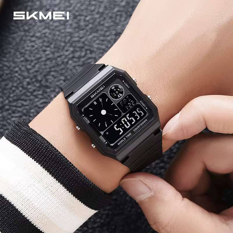 SKMEI Digitaluhr, Kunststoff, Schwarz, Unisex - Bild 2