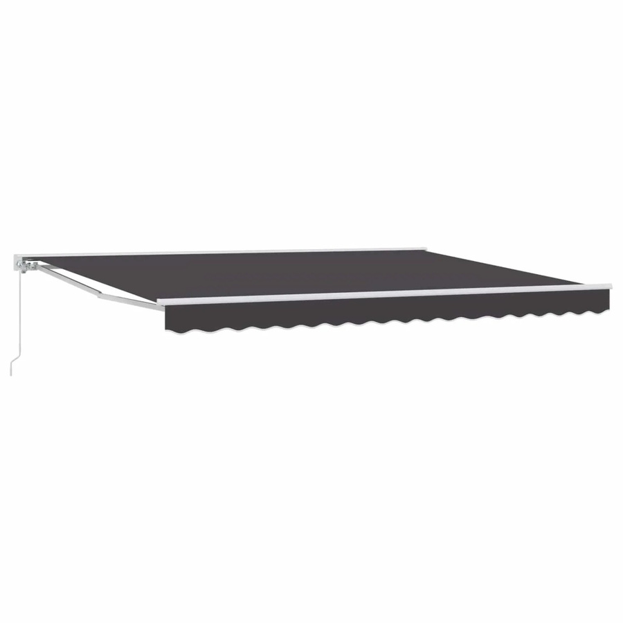 vidaXL Manuell Einziehbare Markise Anthrazit mit Kurbel B x H: 500 x 300 cm - Bild 2