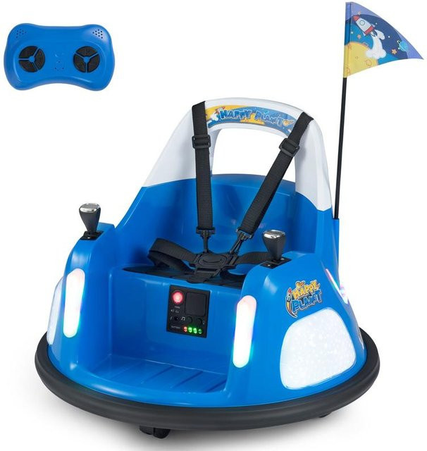 12V Kinder-Elektro-Bumper-Car, batteriebetriebenes Fahrzeug, mit Blinklichtern und Fernbedienung, Blau, ab 1,5 Jahre - Bild 1