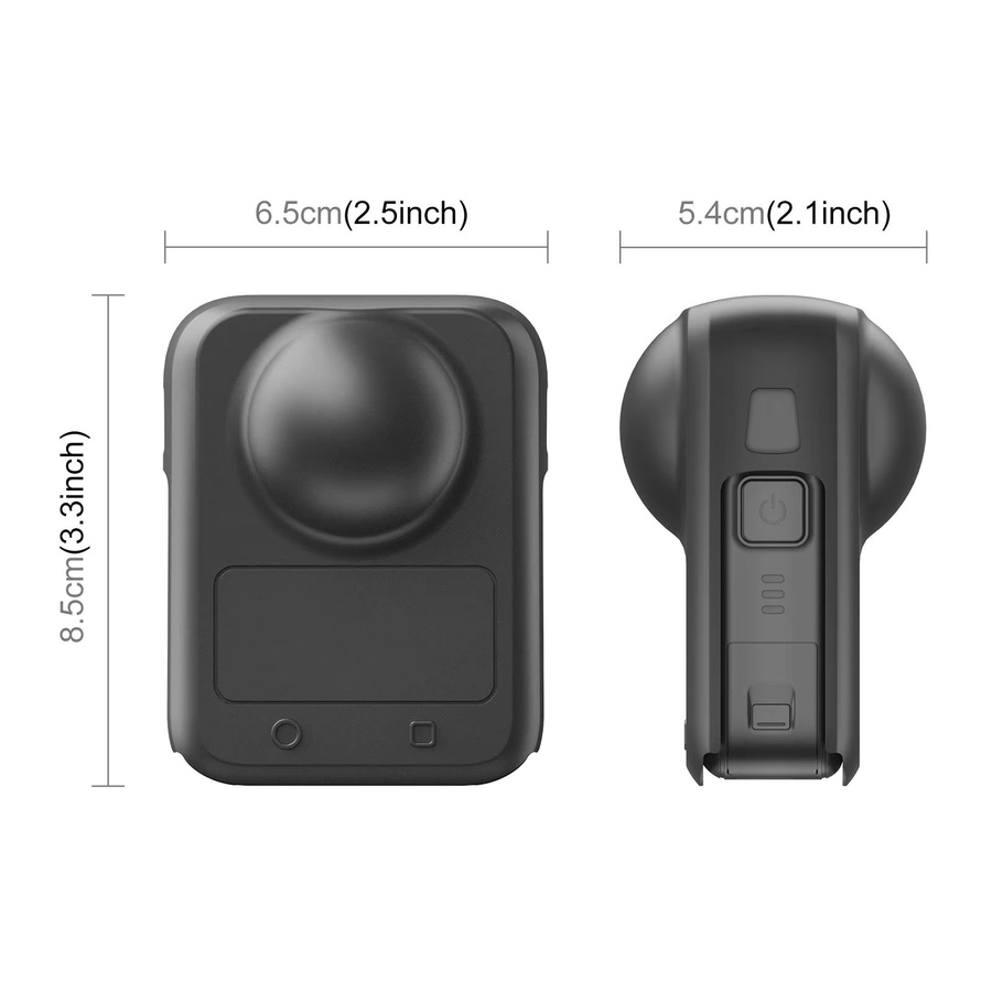PULUZ Silikonhülle für DJI Osmo 360 Kameras All-in-One Body Lens Schutz in Schwarz - Bild 2