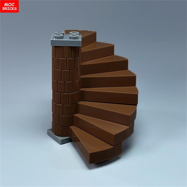 MOC Steine Stadt Burg Treppe Wendeltreppe, Bausteine, ab 6 Jahren - Bild 1