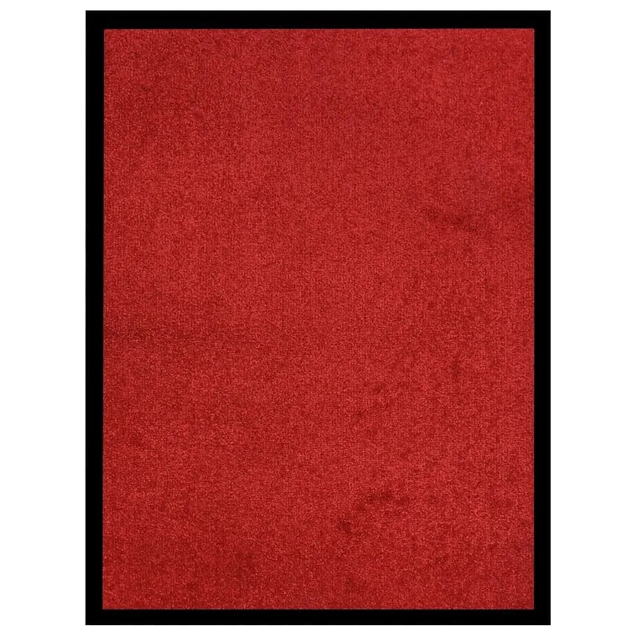 vidaXL Fußmatte modern in Rot und Schwarz, rutschfest, B/B: 60 x 80 cm - Bild 2