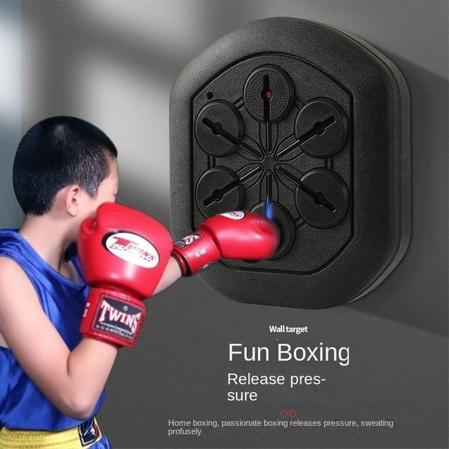 Binchi Outdoor Equipment Smart Bluetooth Musik Boxen Trainer Wandhängender Sandsack in Grau und Schwarz - Bild 1