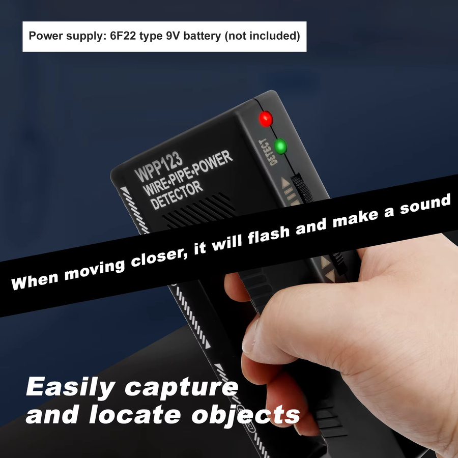 Willkey Handheld Wandscanner Metall-Detektor mit AC-Draht-Erkennung und visuellem Alarm in Schwarz - Bild 4