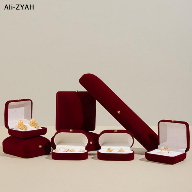 HY6 Luxuriöse Schmuckbox mit goldener Schnalle und Velvet-Innenfutter zur Aufbewahrung von Ringen, Halsketten, Ohrringen und Armbändern - Bild 1