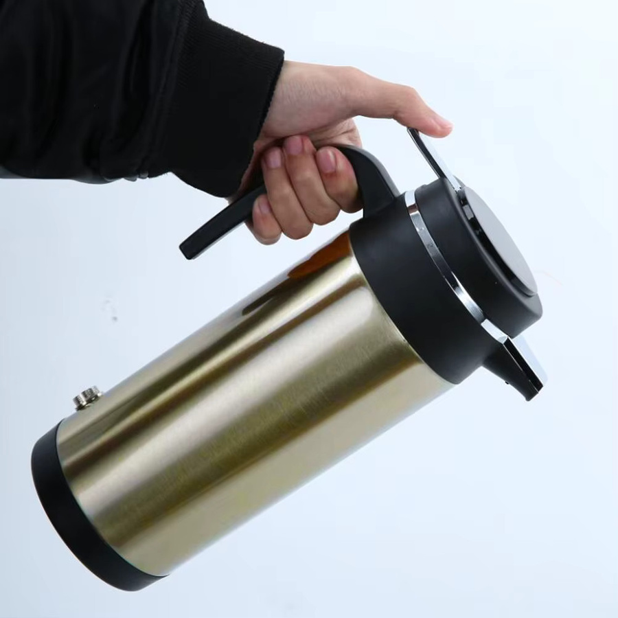 ATUOTIN Auto-Wasserkocher mit Sieb, tragbarer Wassererhitzer für 12/24 V, 1200 ml, Edelstahl, mit automatischer Abschaltung - Bild 2
