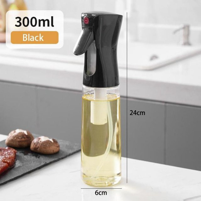 DHDH Ölsprühflasche für Küche und Camping, Schwarz, 300ml - Bild 1