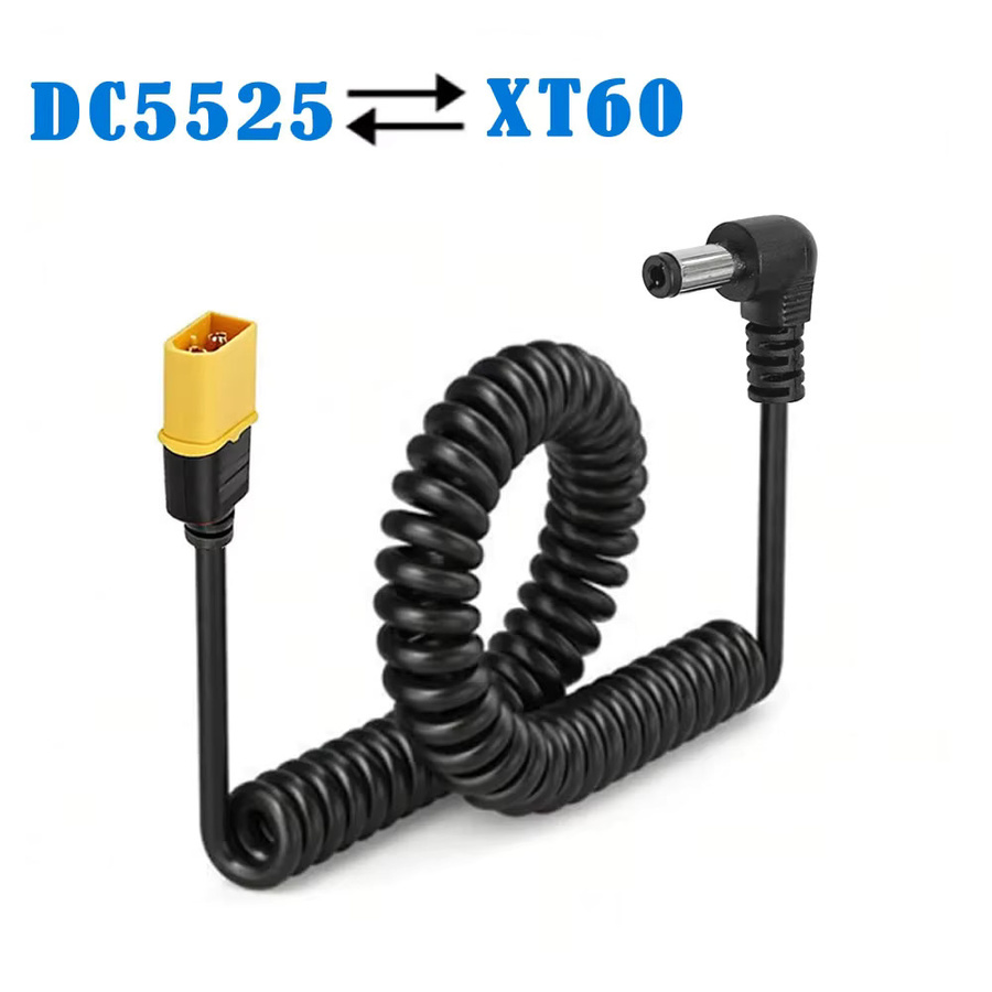 PINE64 XT60 auf DC5525 Adapterkabel Schwarz für TS101 Lötkolben - Bild 1