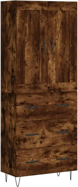 vidaXL Highboard Räuchereiche Braun B/T/H: 69,5 x 34 x 180 cm - Bild 1