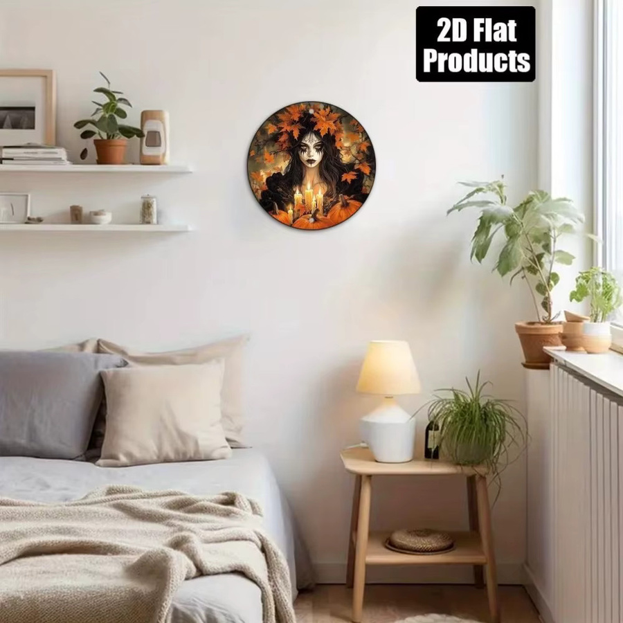 Rundes Aluminiumschild Potdemiel mit Vintage-Frauenporträt in Schwarz und Weiß, Durchmesser: 20 cm - Bild 6