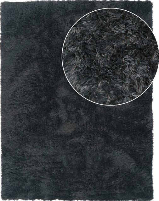 Hochflor-Teppich Silvana in Anthrazit, B: 120 cm, L: 160 cm - Bild 1