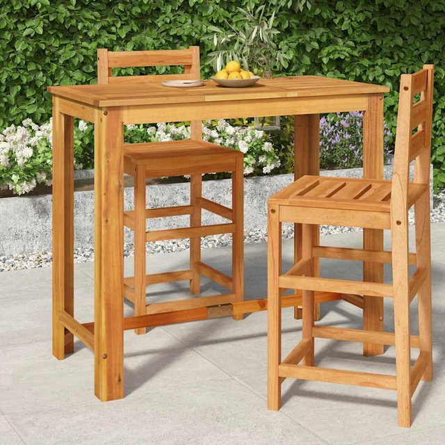 vidaXL Garten-Stehtisch aus Akazien-Massivholz, Braun, B/T/H: 120 x 60 x 105 cm - Bild 2