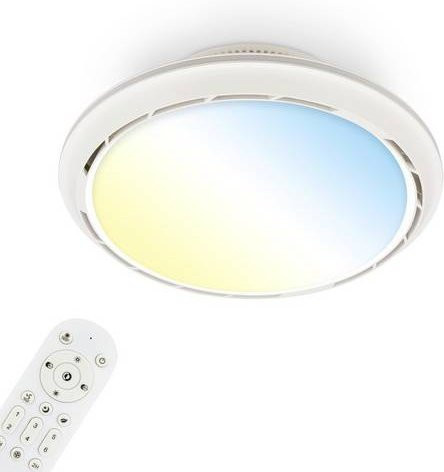 Briloner DISON LED Deckenleuchte Weiß dimmbar mit Fernbedienung und Timer - Bild 1