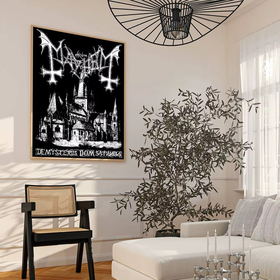 Anime Poster Rock H-hIM Band Wanddekoration aus weißem Kraftpapier mit Klebefläche, B/H: 15 x 15 cm - Bild 6