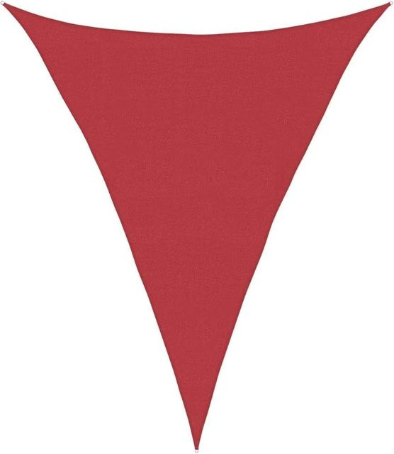 Furnicato Sonnensegel dreieckig aus HDPE in Rot, B x B x B: 4 x 5 x 5 m - Bild 1