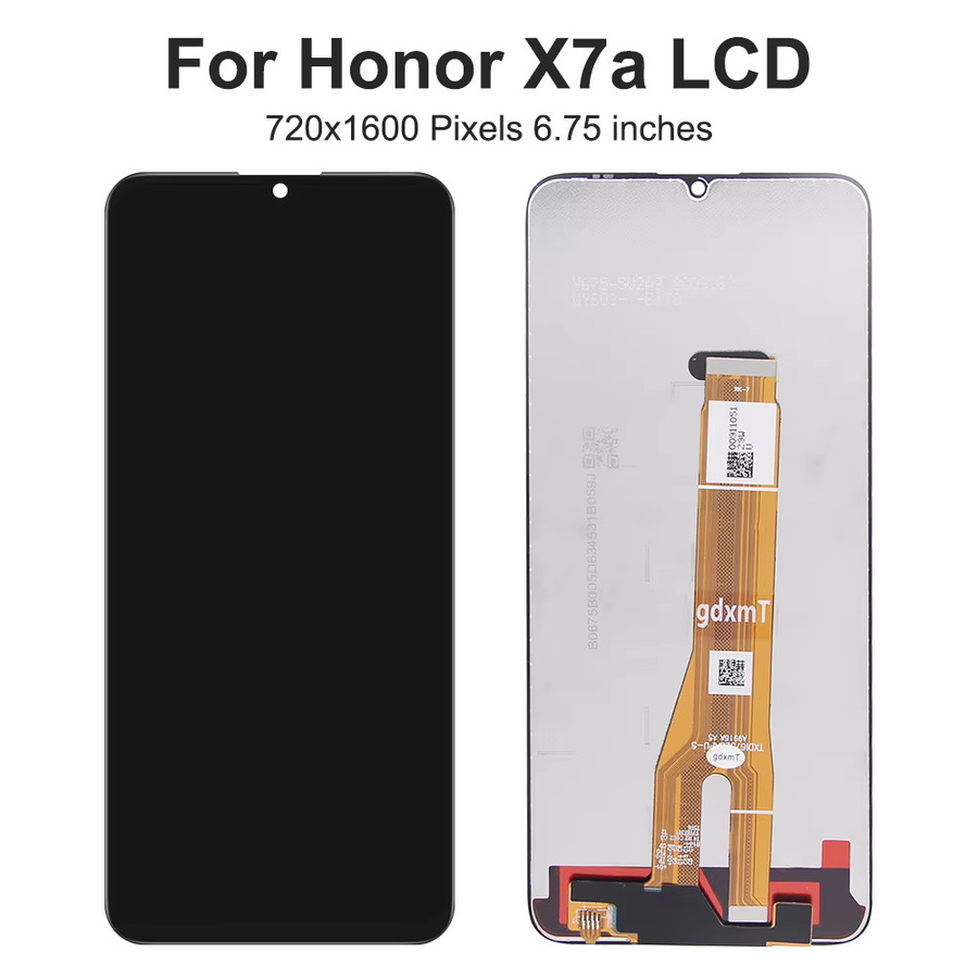 Honor X7A LCD Display mit Touchscreen Digitizer Panel und Rahmen Ersatz in Schwarz - Bild 3