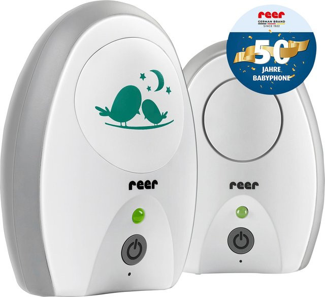 Reer Babyphone Neo Digital mit Nachtsicht und Vox-Eco-Mode in Weiß/Grau mit 250 m Reichweite - Bild 1