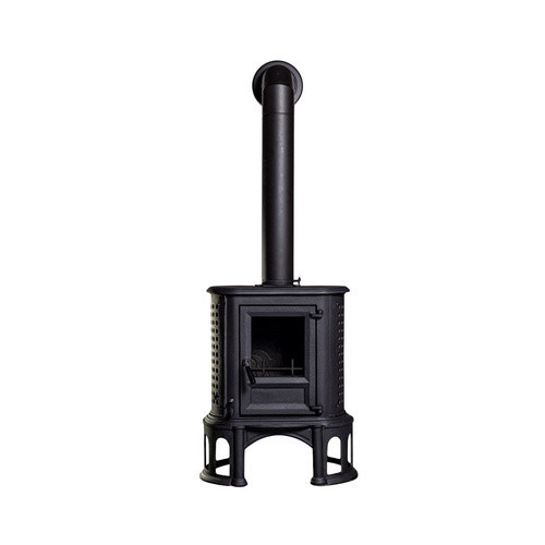 GLOBEFIRE Gussofen Herculina aus Gusseisen in Schwarz mit 6,1 kW Leistung, B/T/H: 94,0 x 72,5 x 42,0 cm - Bild 2