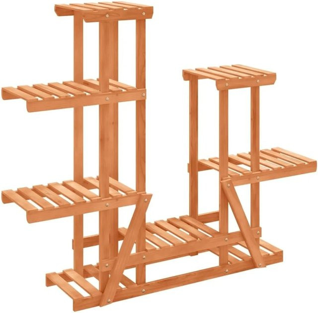vidaXL Blumenständer aus Massivholz Tanne in Hellbraun, B/T/H: 95 x 25 x 96 cm - Bild 1