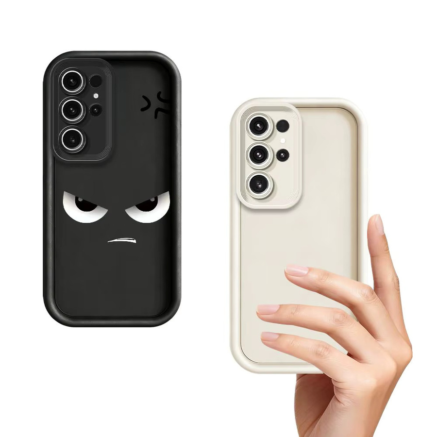 Handyhülle mit Wütender Ausdruck Muster für Samsung Galaxy S26 S25 S24 S23 S22 S21 S20 Ultra Plus FE Note 20 in Schwarz - Bild 2