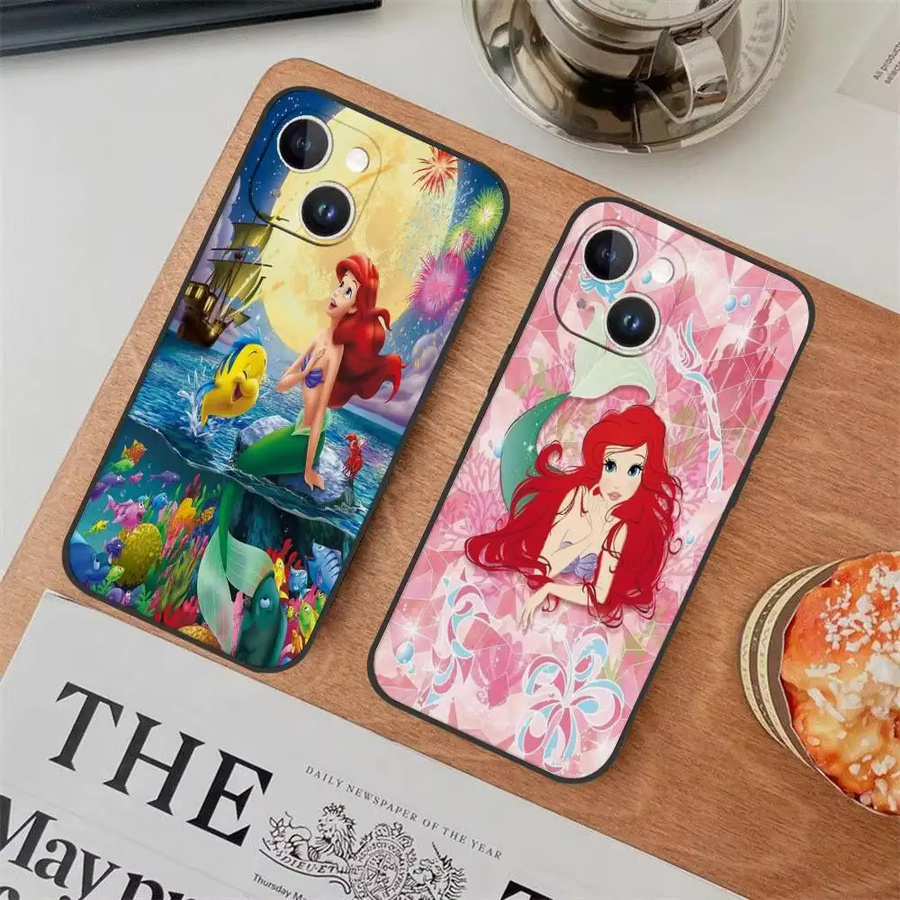 Schutzhülle Die kleine Meerjungfrau für Apple iPhone 11 bis 17 Pro Max in Schwarz und Multicolour - Bild 3